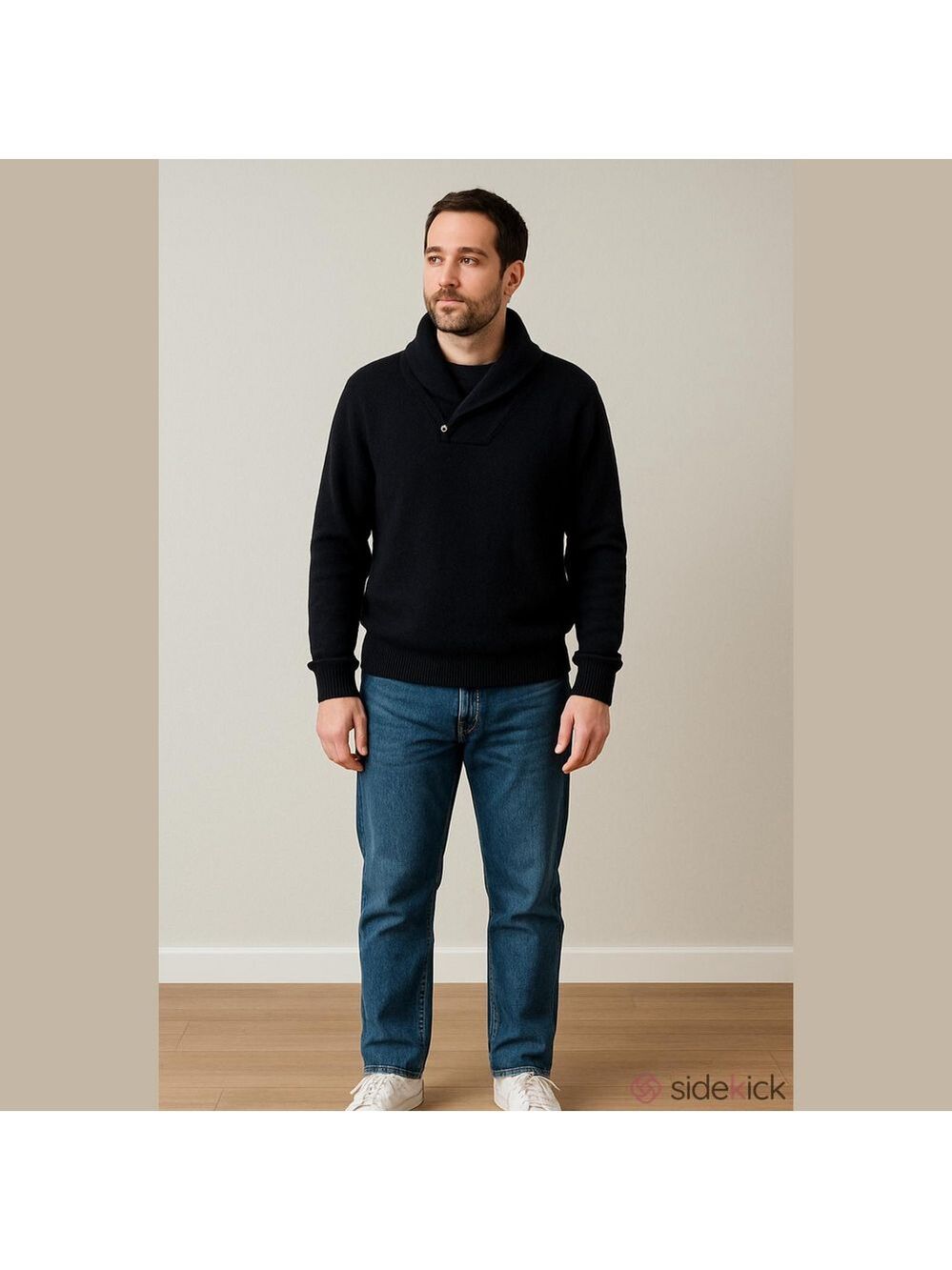 Vintage /Retro 90's Northern Reflections Navy Wool Blend Fishermancore Sweater